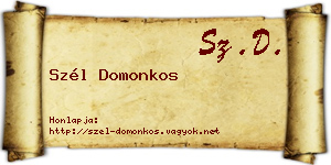 Szél Domonkos névjegykártya